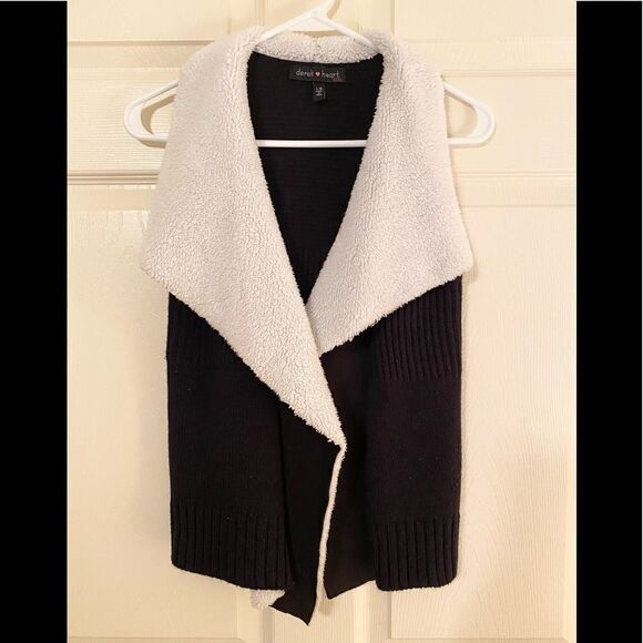 Derick heart girls open front sweater - Picture 1 of 5